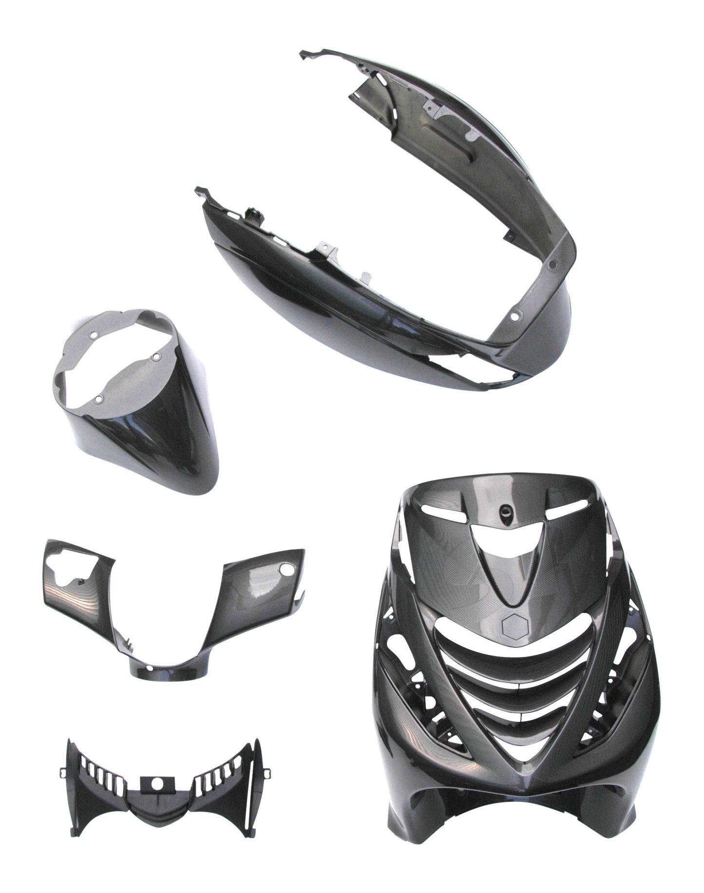 Kappenset 5-delig Porsche Agaatgrijs | Piaggio Zip SP