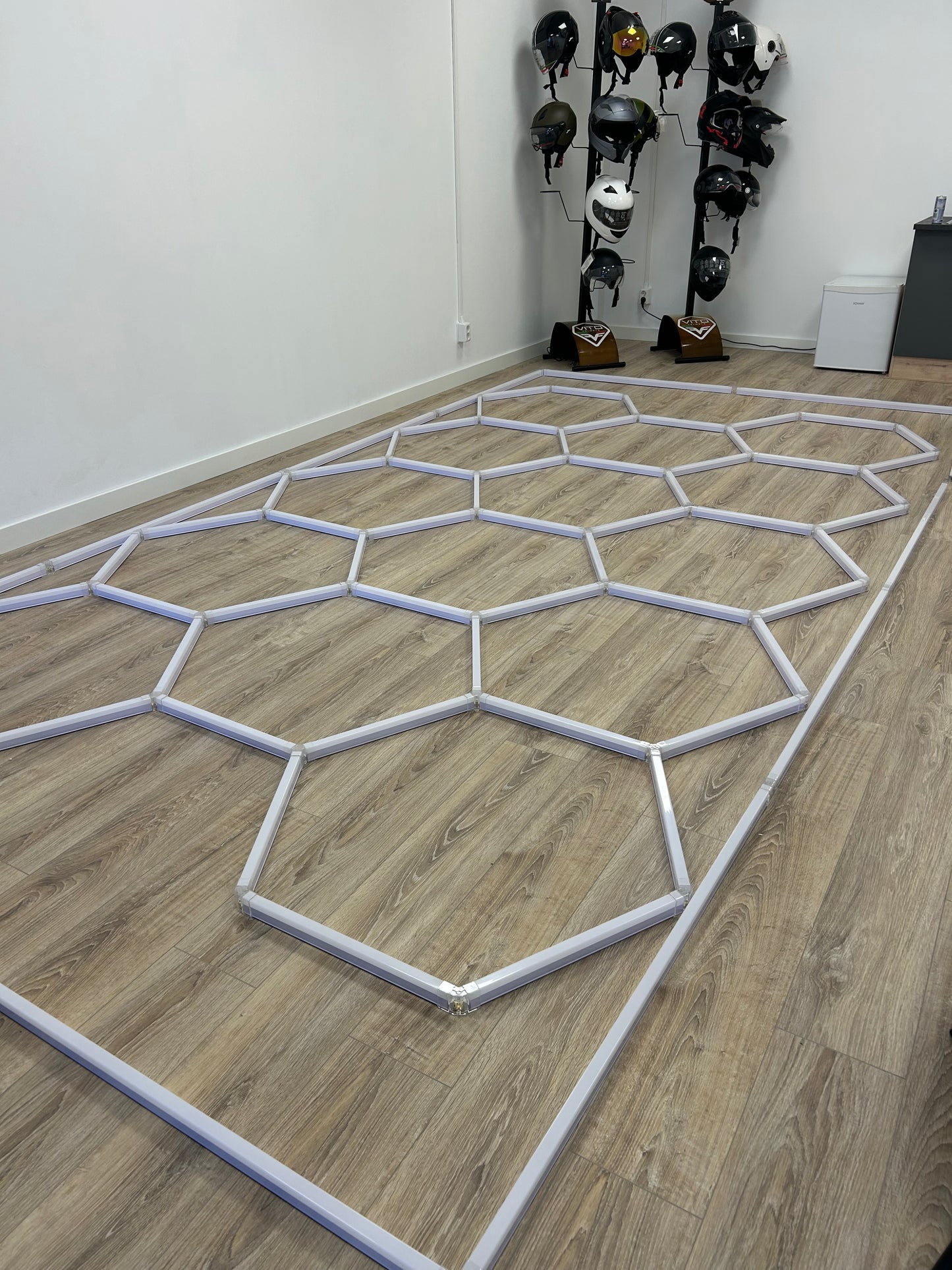 Hexagon LED verlichting - Honingraat Verlichting 241 x 478 cm
