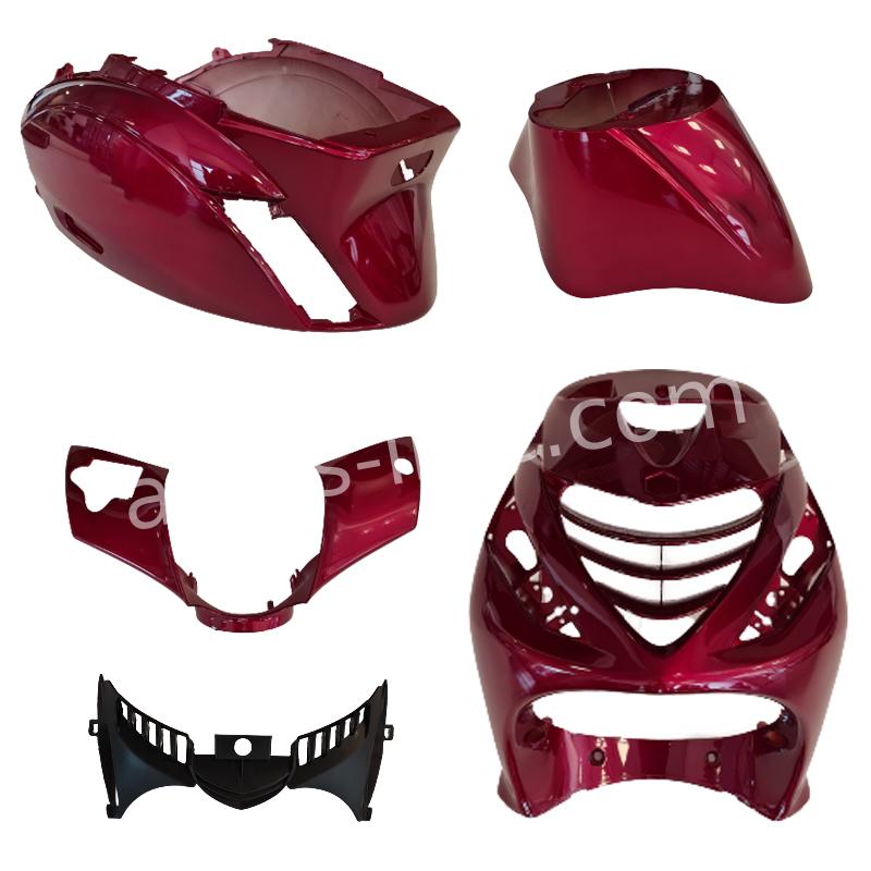 Kappenset 5-delig Candy Red | Piaggio Zip / Zip SP