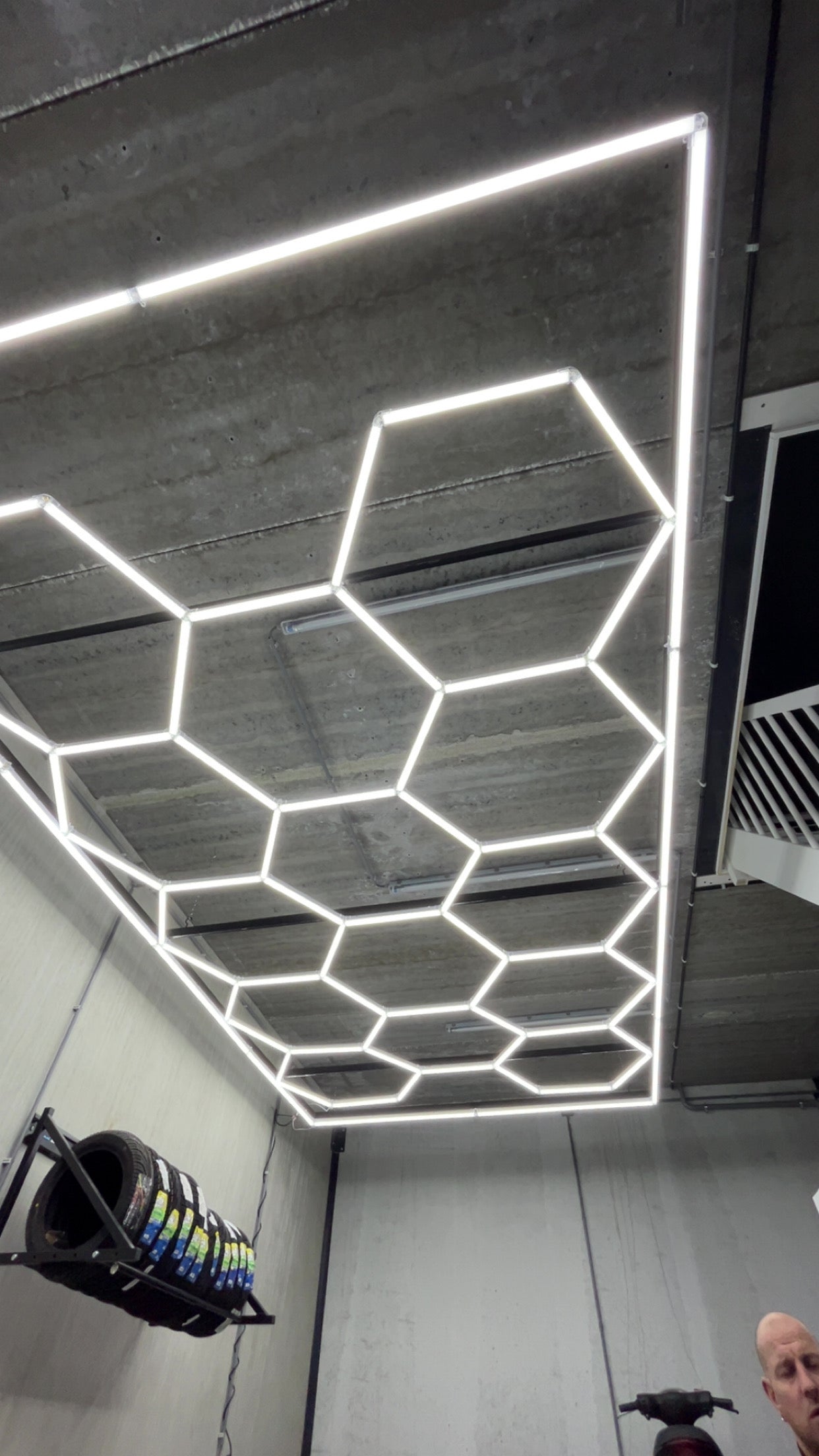 Hexagon LED verlichting - Honingraat Verlichting 241 x 478 cm