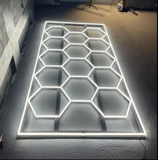 Hexagon LED verlichting - Honingraat Verlichting 241 x 478 cm