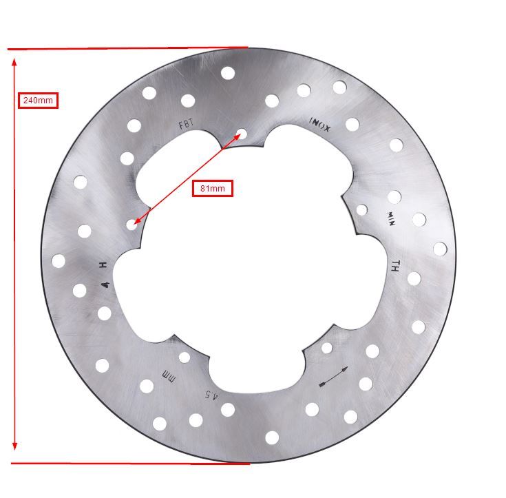 Remschijf Piaggio origineel achter 240mm mp3 500cc, mp3-350cc, mp3-400cc 668825