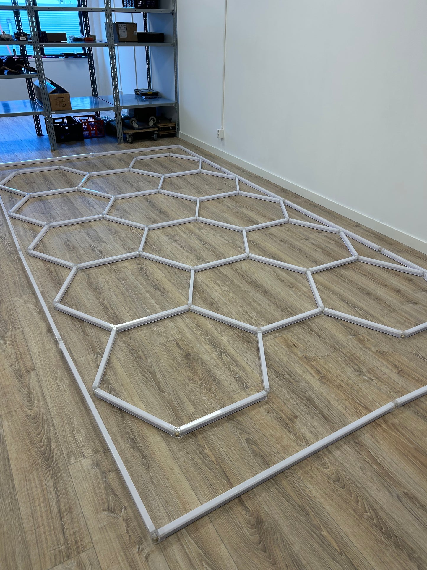 Hexagon LED verlichting - Honingraat Verlichting 241 x 478 cm