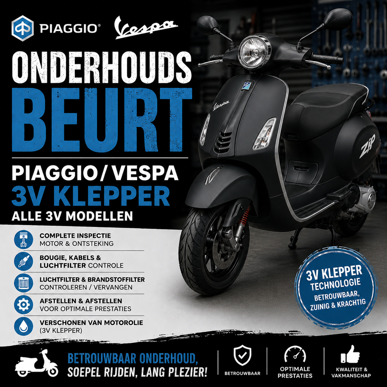Piaggio/Vespa i-get 3V Full Service + Diagnose