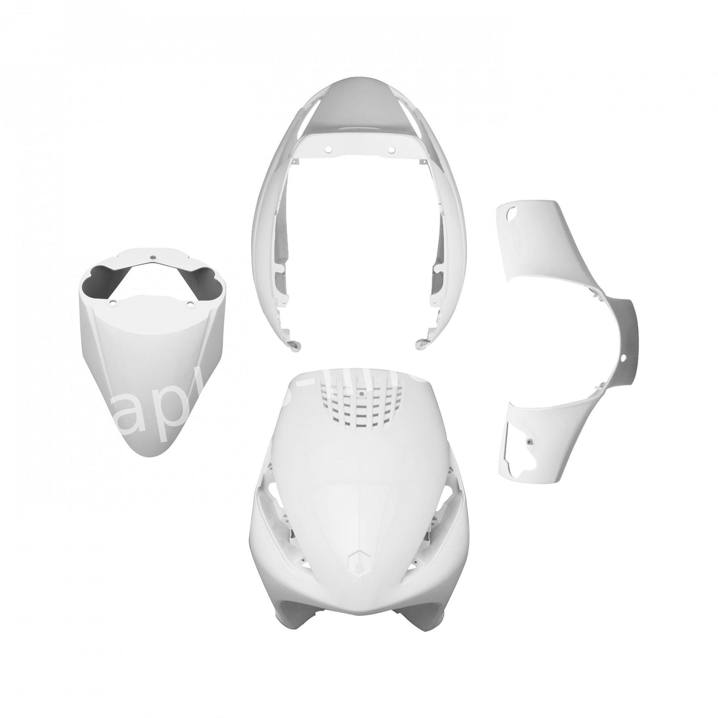Kappenset 4-delig Glans Wit | Piaggio Zip