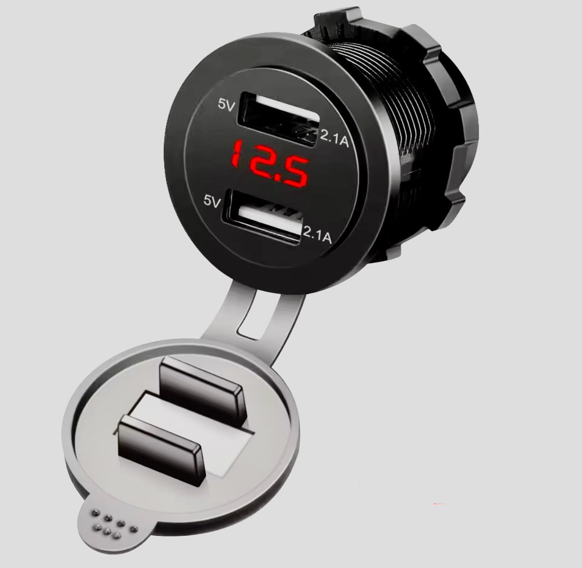 USB lader + voltmeter 2 poorten | Universeel