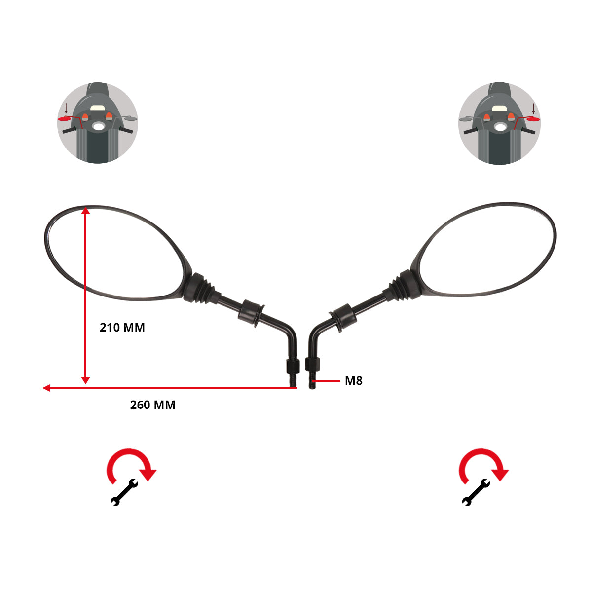 Spiegelset Orgineel | Piaggio Zip / Zip SP