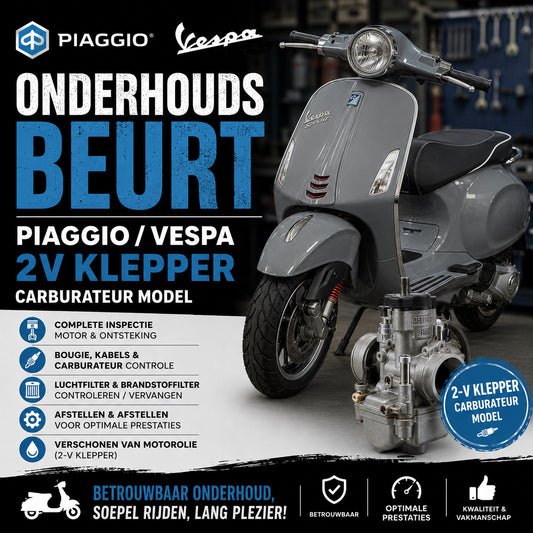 Piaggio/Vespa 2V Carburateur Service Full Check