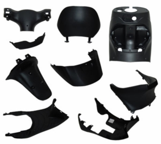 Binnenkappenset 9-Dlg Zwart | Piaggio Zip 2000 / Zip SP